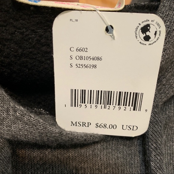 Free People Movement NWT Grey Cropped Hoodie - Picture 7 of 9